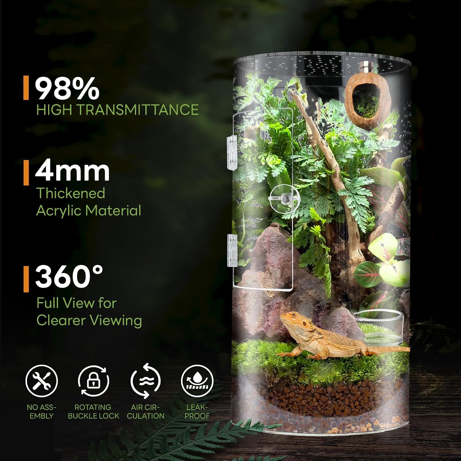 Cilindrisch Acryl Terrarium Springspinnen | 52% Korting