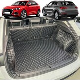 Op Maat Gemaakte Kofferbakmat Audi Q3 (2018-2025) - Kunstleer Zwart - 34% Korting