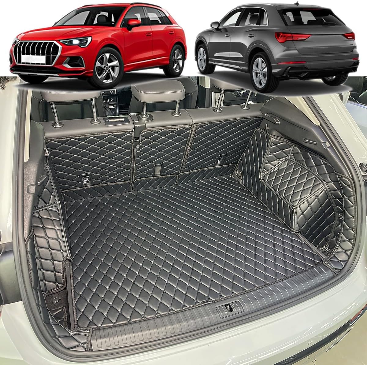 Op Maat Gemaakte Kofferbakmat Audi Q3 (2018-2025) - Kunstleer Zwart - 34% Korting