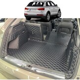 Op Maat Gemaakte Kofferbakmat Audi Q3 (2018-2025) - Kunstleer Zwart - 34% Korting