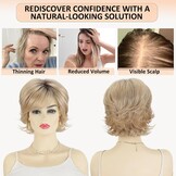 Blond Ombre Pixie Cut Pruik met Pony - 57% Korting!