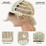 Blond Ombre Pixie Cut Pruik met Pony - 57% Korting!