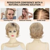 Pruik Pixie Cut Blond Ombre met Pony - 33% Korting