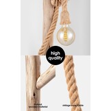 Maritieme Tafellamp Hout Touw Bruin 60 cm (34% Korting)