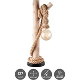 Maritieme Tafellamp Hout Touw Bruin 60 cm (34% Korting)