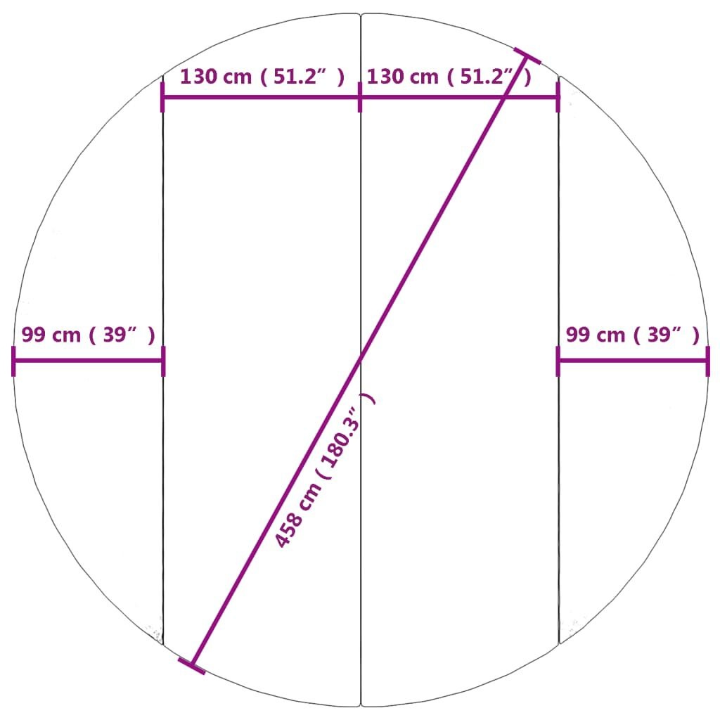 vidaXL Zwembadgrondzeil Ø458cm Polyester - 33% Korting