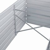 Verhoogde Plantenbak 320x80x77cm - Gegalvaniseerd Staal (Grijs) - 34% Korting!