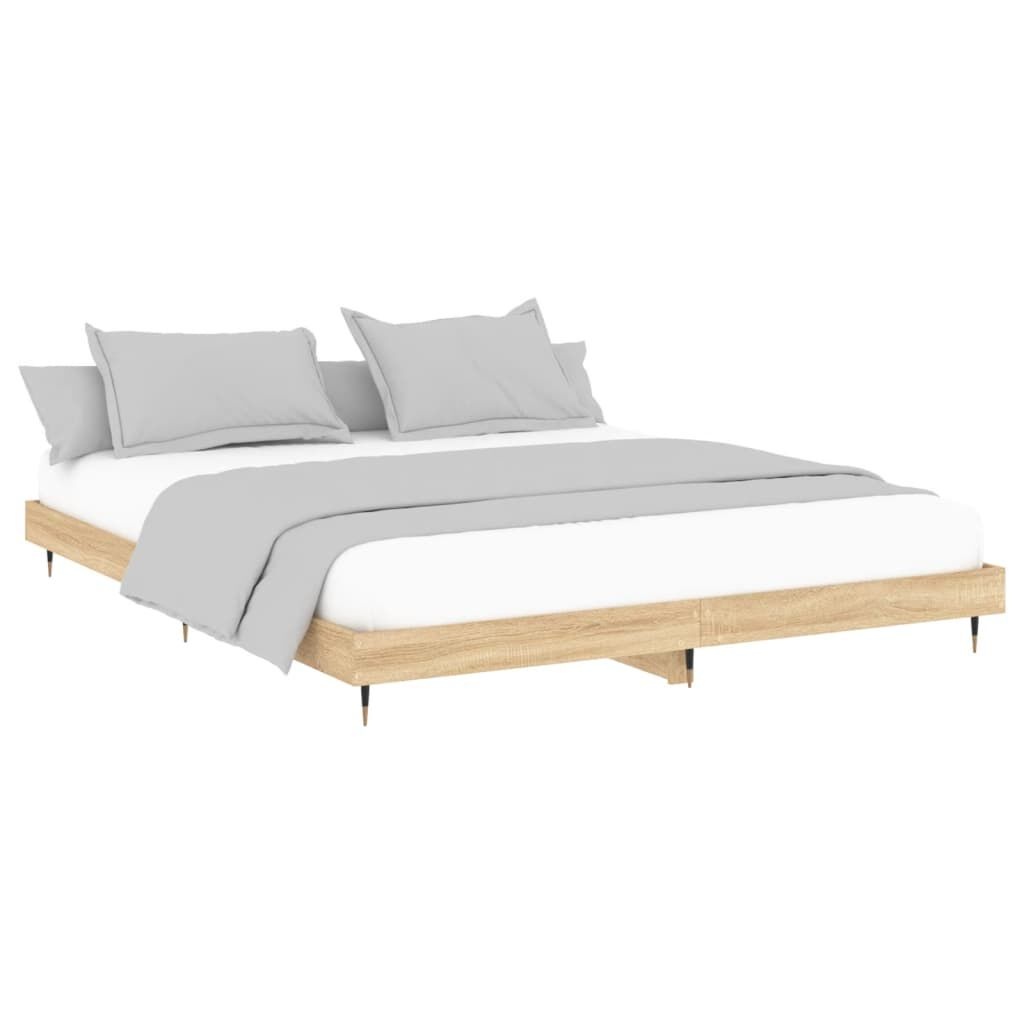 Houten Bedframe Sonoma Eiken 140x200 cm - 34% Korting