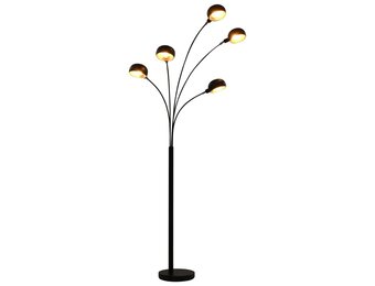 Verstelbare staande lamp zwart/goud 5xE14 - 35% korting