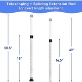 Veiligheidsstang Schuifdeuren & Ramen - Verstelbaar 40-120cm Wit - 31% Korting