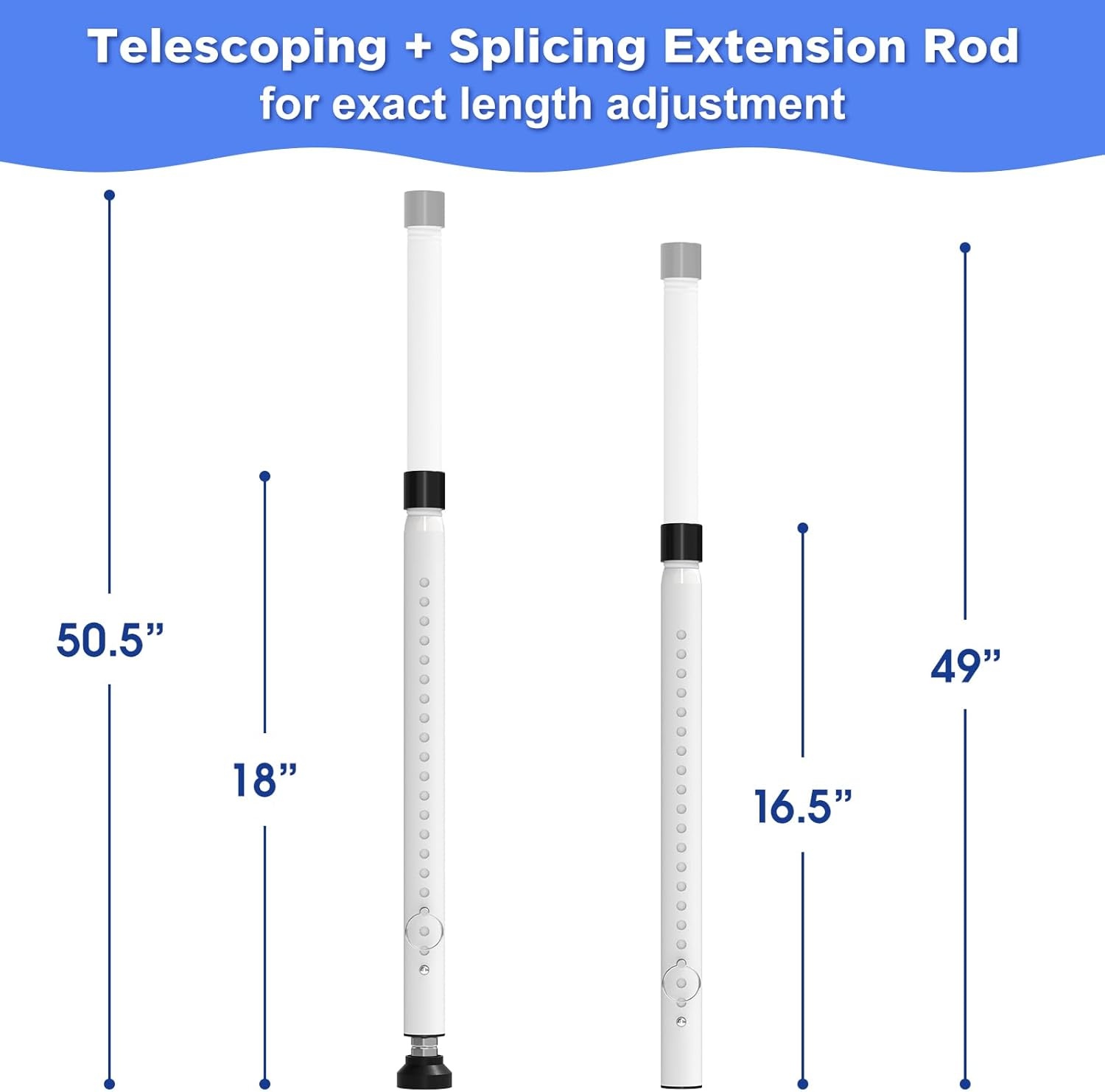 Veiligheidsstang Schuifdeuren & Ramen - Verstelbaar 40-120cm Wit - 31% Korting
