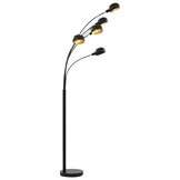 Verstelbare staande lamp zwart/goud 5xE14 - 35% korting