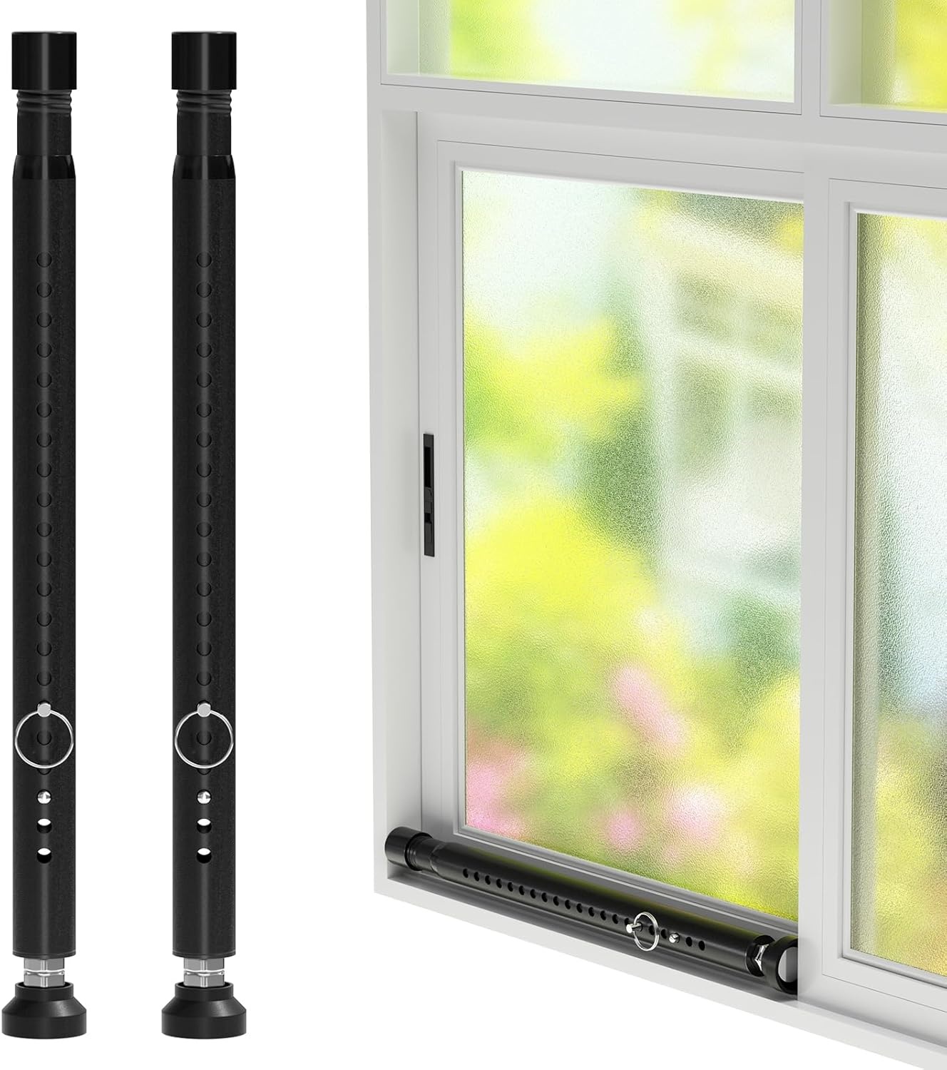 Veiligheidsstang Schuifdeuren & Ramen - Verstelbaar 40-120cm Wit - 31% Korting