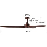 Plafondventilator 165cm DC-motor met Afstandsbediening - 35% Korting