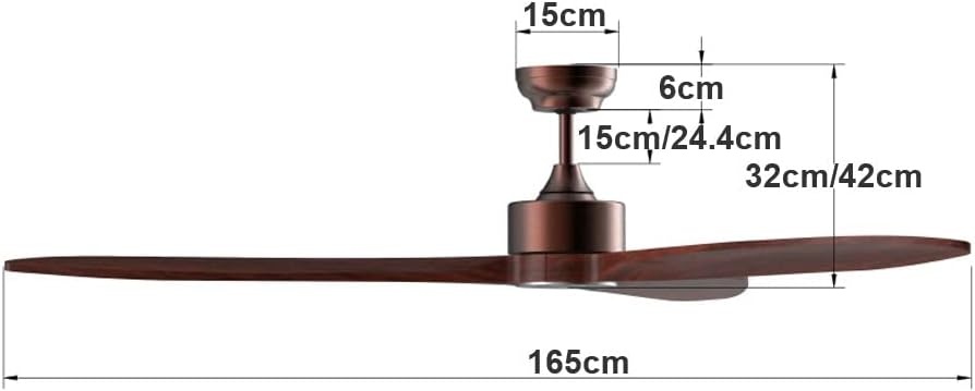 Plafondventilator 165cm DC-motor met Afstandsbediening - 35% Korting