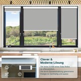 Elektrisch Rolgordijn Grijs (90x200cm) met Zonnepaneel & Afstandsbediening | -34%