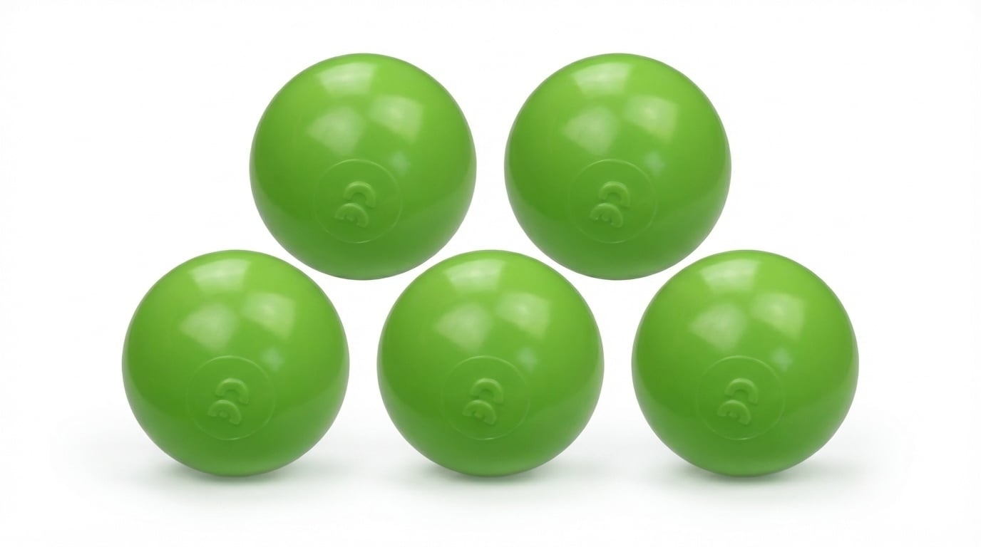 Groene Ballenbakballen 70mm - 300 Stuks - 50% Korting