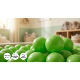 Groene Ballenbakballen 70mm - 300 Stuks - 50% Korting