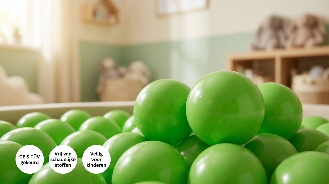 Groene Ballenbakballen 70mm - 300 Stuks - 50% Korting