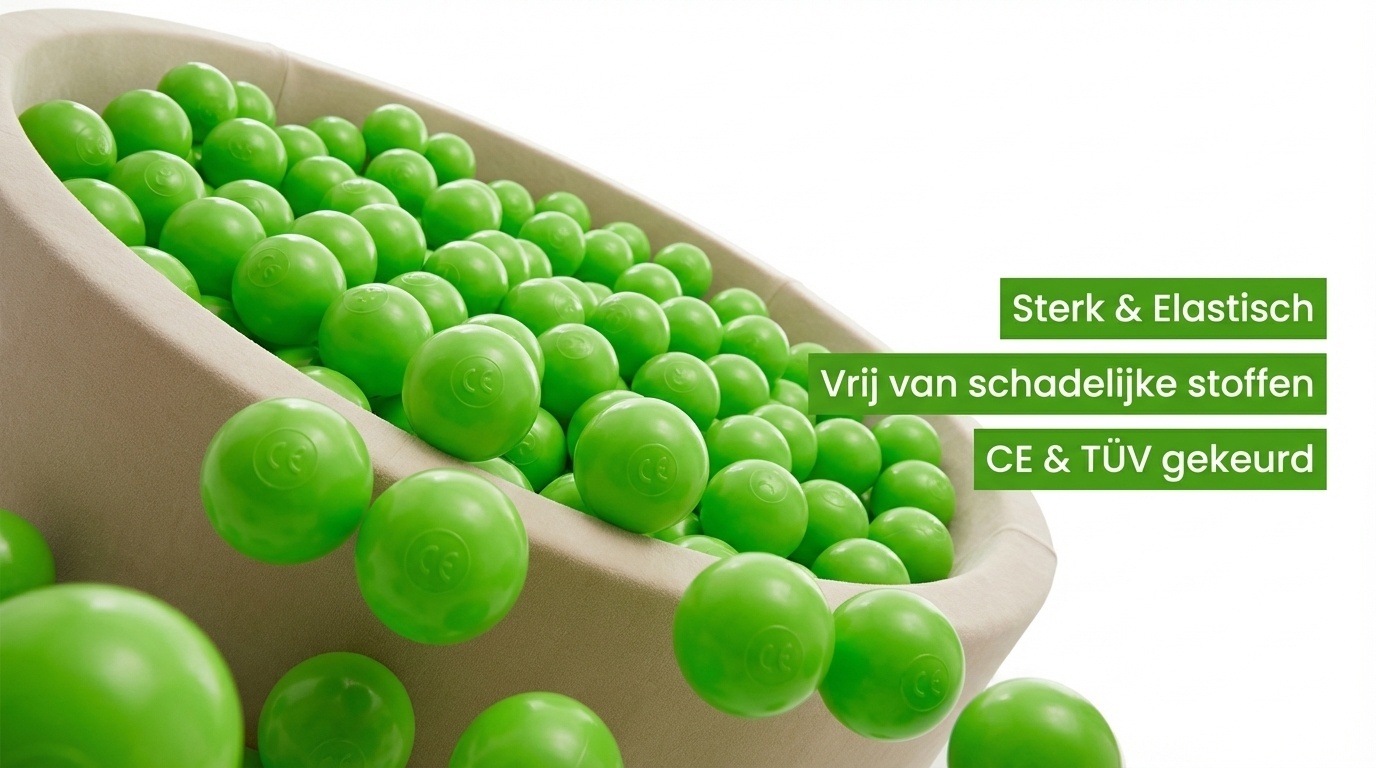 Groene Ballenbakballen 70mm - 300 Stuks - 50% Korting