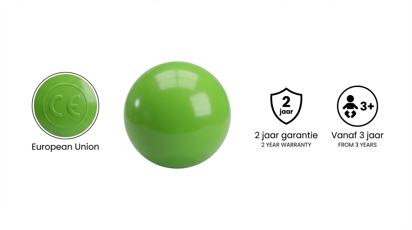 Groene Ballenbakballen 70mm - 300 Stuks - 50% Korting
