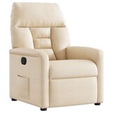 Verstelbare Beige Microvezel Fauteuil - 47% Korting