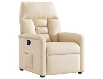 Verstelbare Beige Microvezel Fauteuil - 47% Korting