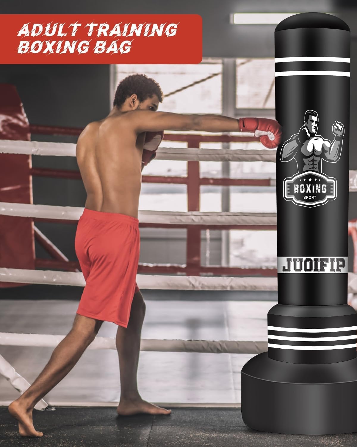 Opblaasbare Bokszak 180cm - Zwart - 29% Korting