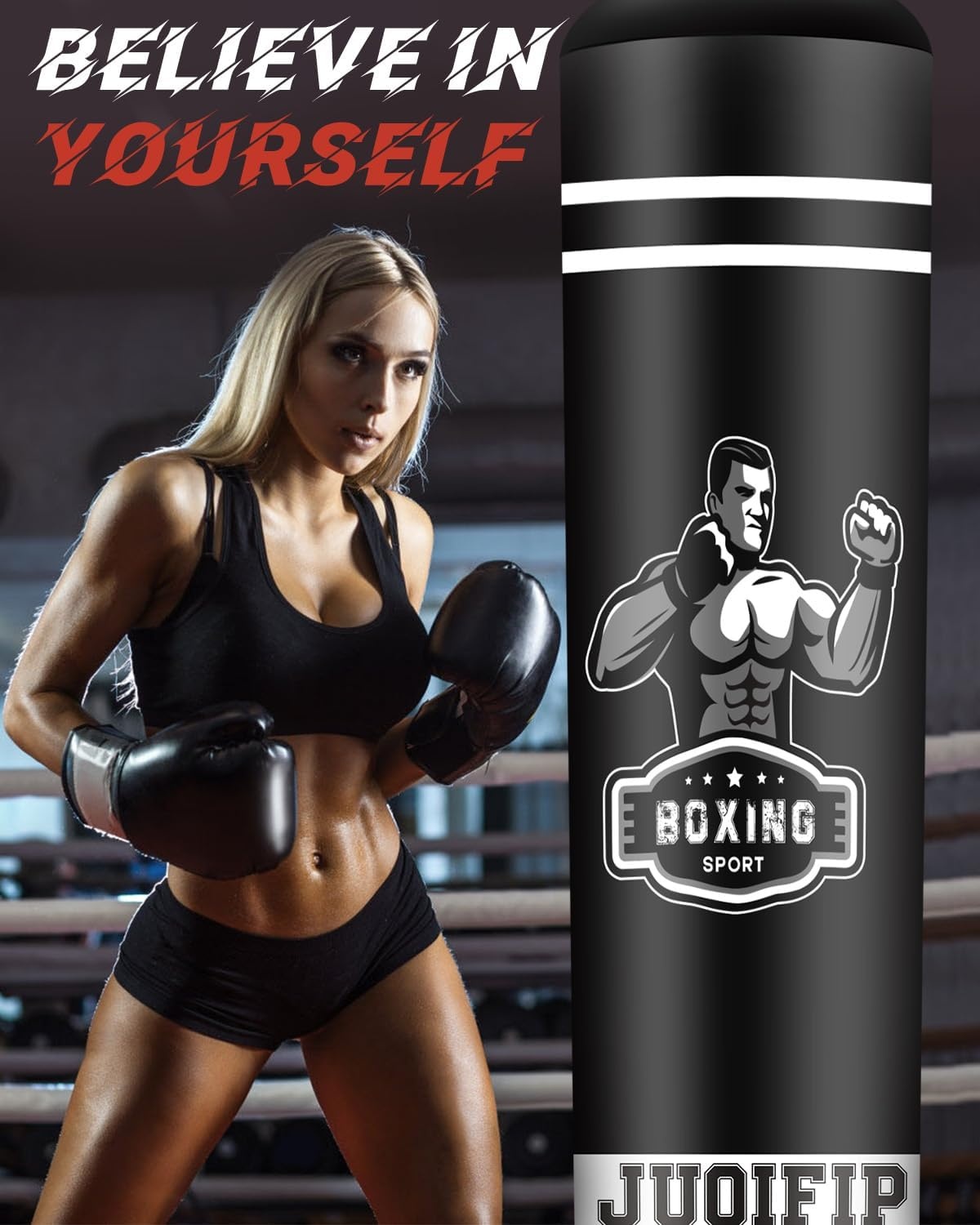 Opblaasbare Bokszak 180cm - Zwart - 29% Korting