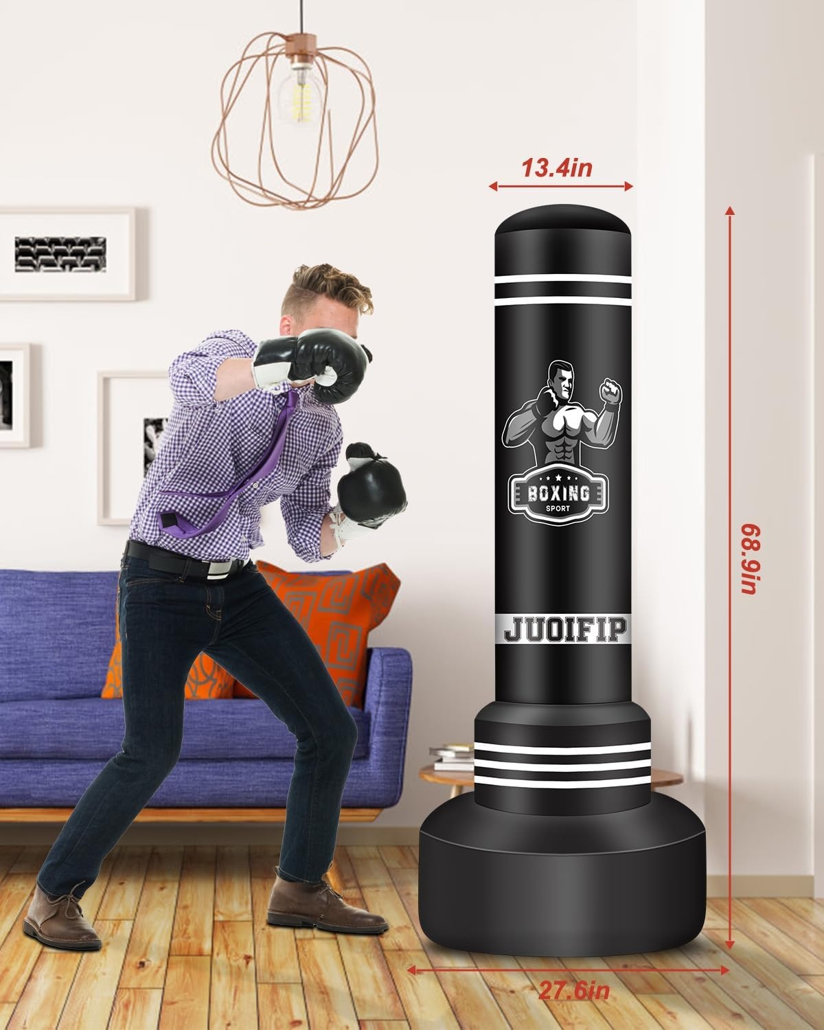 Opblaasbare Bokszak 180cm Zwart - 29% Korting