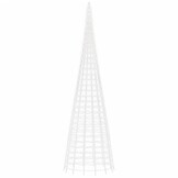 vidaXL LED-kerstboom aan vlaggenmast 3000 LEDs koud wit 800 cm
