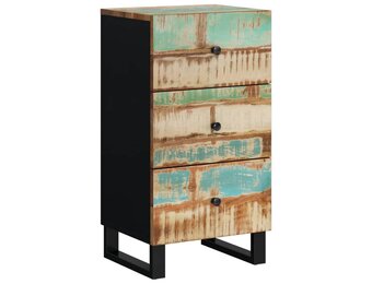 vidaXL Dressoir met 3 lades 40x33,5x75 cm massief gerecycled hout