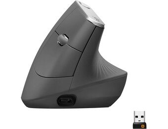 Logitech MX Vertical Ergonomische Muis - Draadloos - Zwart