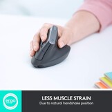 Logitech MX Vertical Ergonomische Muis - Draadloos - Zwart
