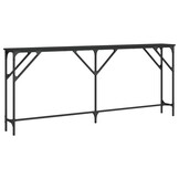 vidaXL Wandtafel 180x23x75 cm bewerkt hout zwart