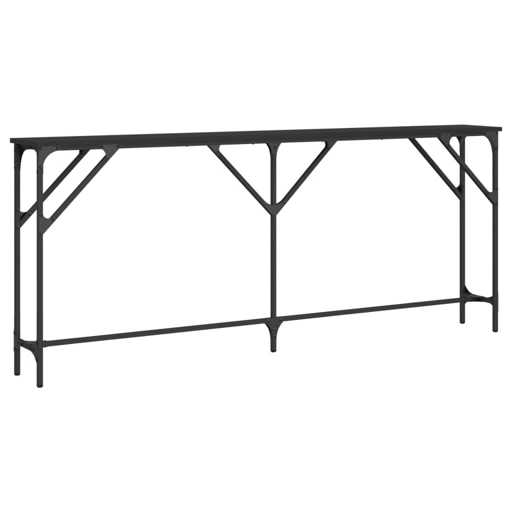 vidaXL Wandtafel 180x23x75 cm bewerkt hout zwart