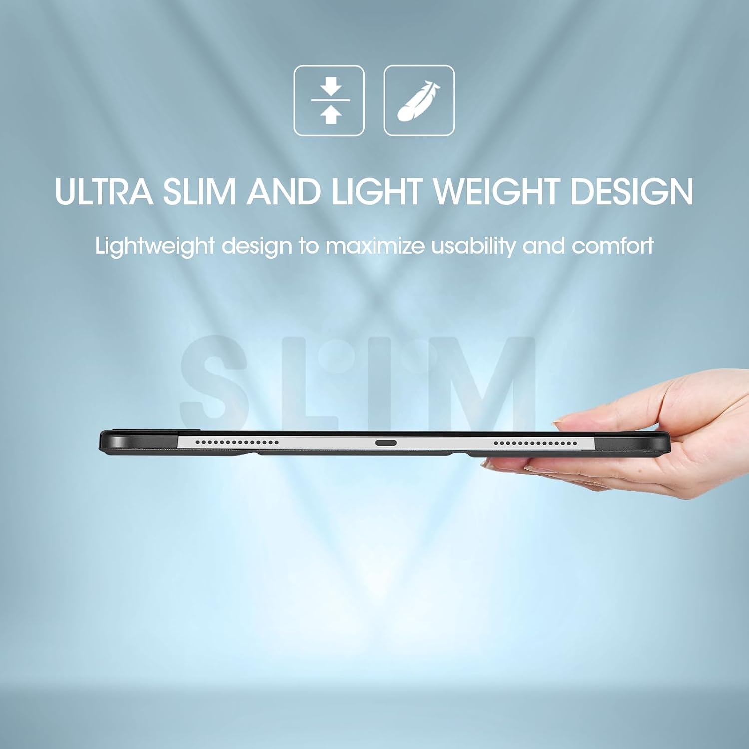 iPad Pro 13" (M4) Smart Folio Hoes - Mat Zwart - 55% Korting