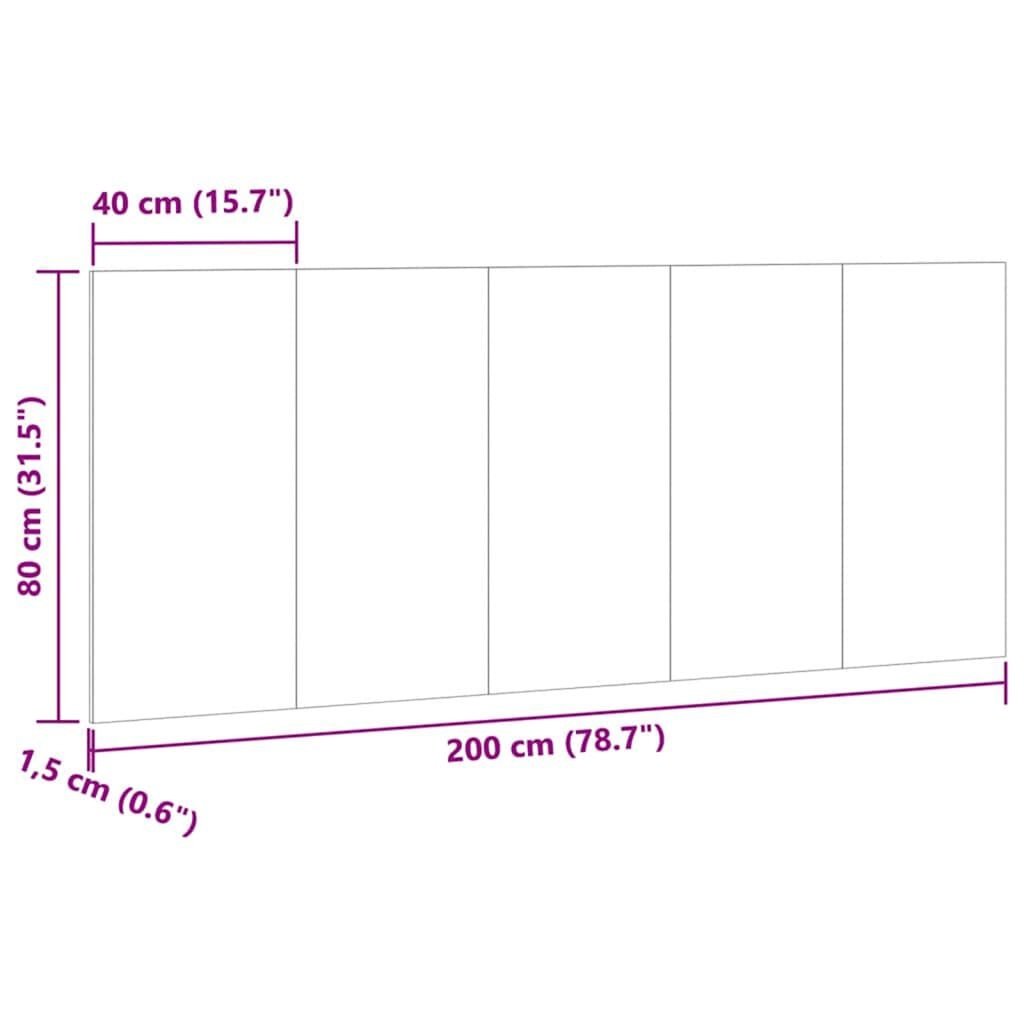 Hoofdeinde Hout Artisanaal Eiken 200x80 cm - 60% Korting