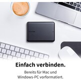 Toshiba Canvio Partner 1TB draagbare 2,5 inch externe HDD, USB 3.2 Gen 1, compatibel met Mac en Windows, USB Powered