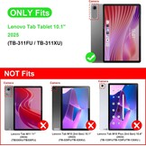 FINTIE Beschermhoes voor Lenovo Tab 10,1 inch 2025 (TB311FU, TB311XU), harde hoes, dun en licht, opvouwbaar, zwart