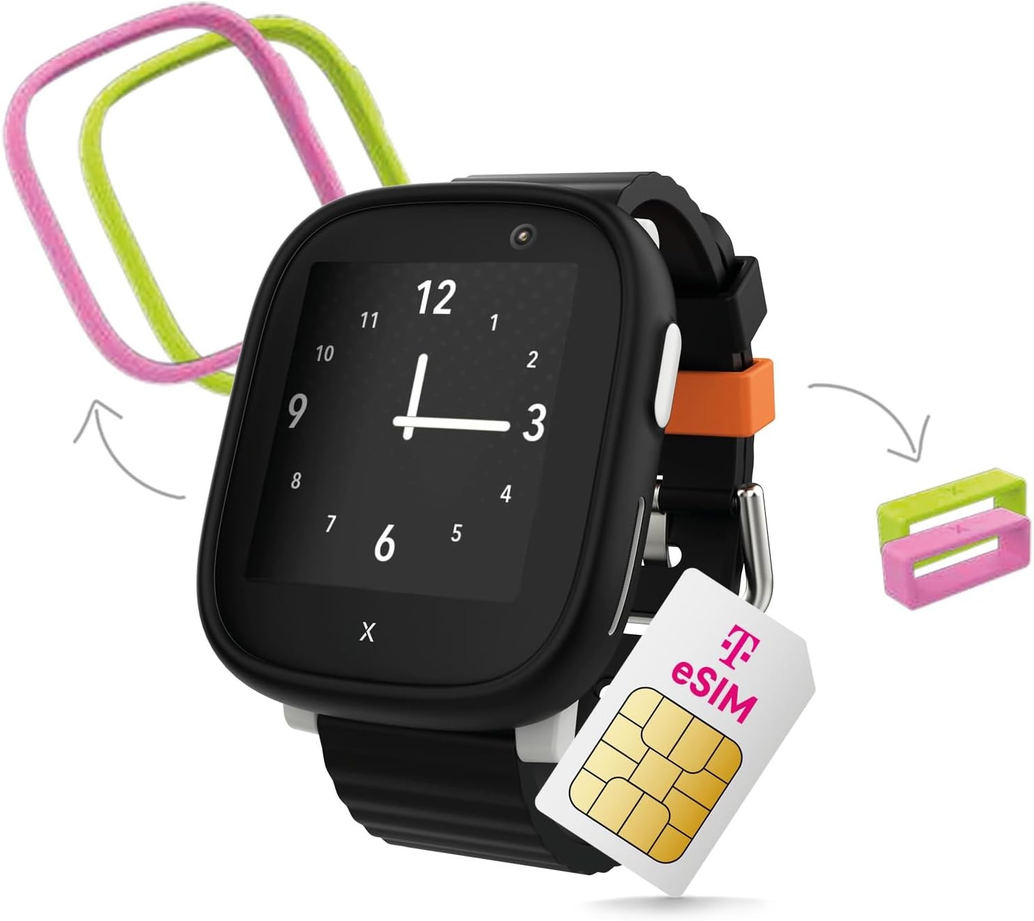 Xplora X6 Play eSIM Smartwatch voor kinderen met GPS en SOS - Zwart