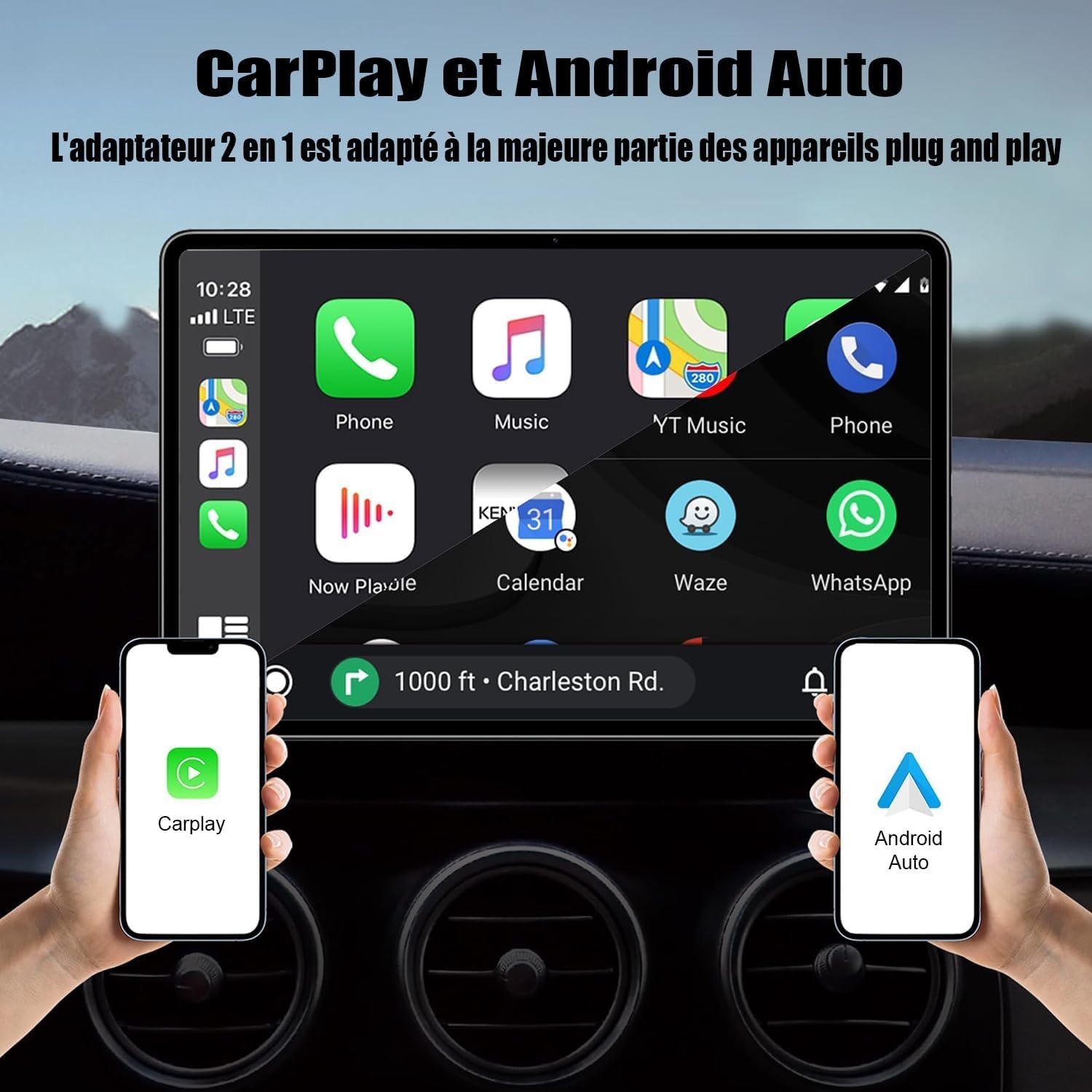 Draadloze CarPlay/Android Auto Adapter - 56% Korting!