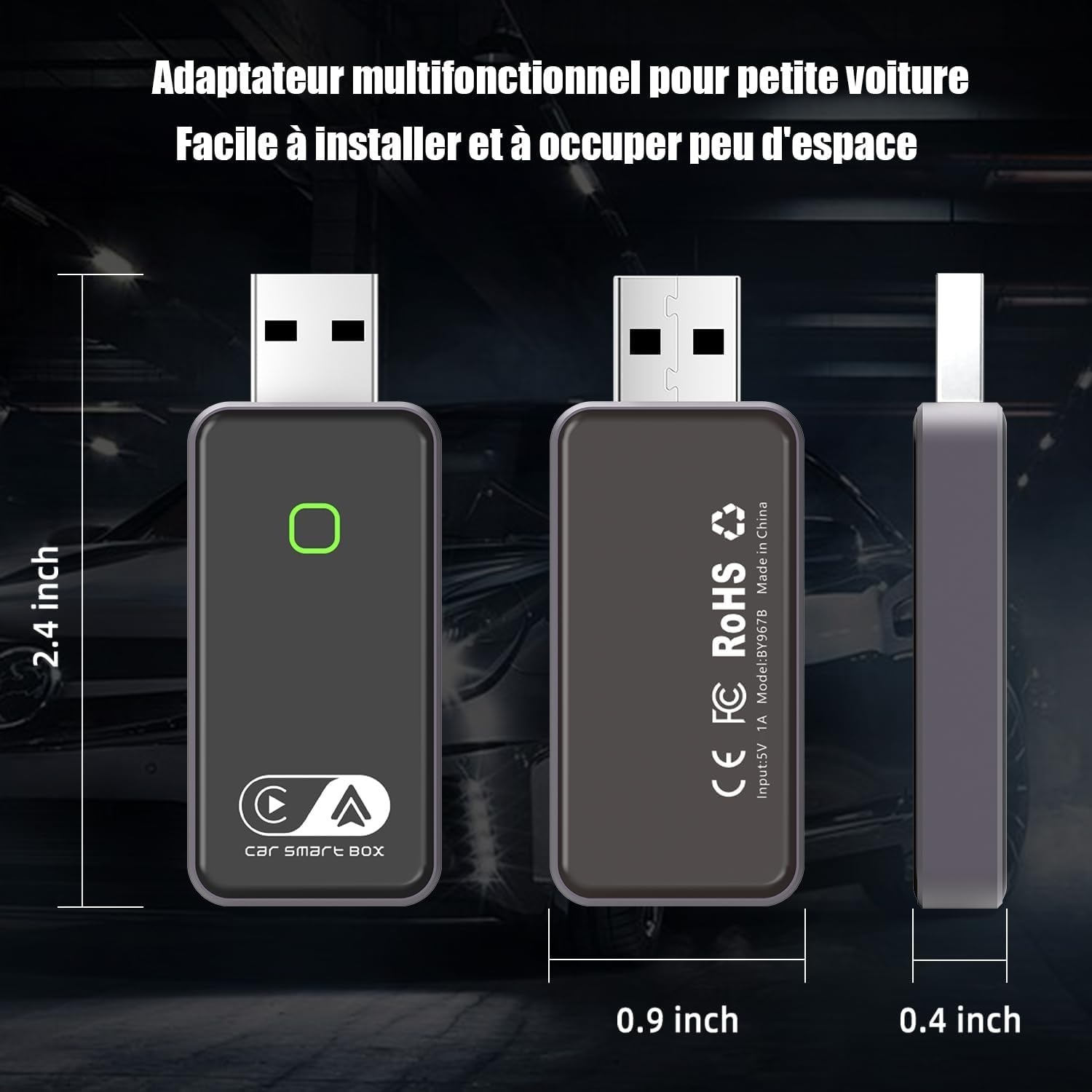 Draadloze CarPlay/Android Auto Adapter - 56% Korting!