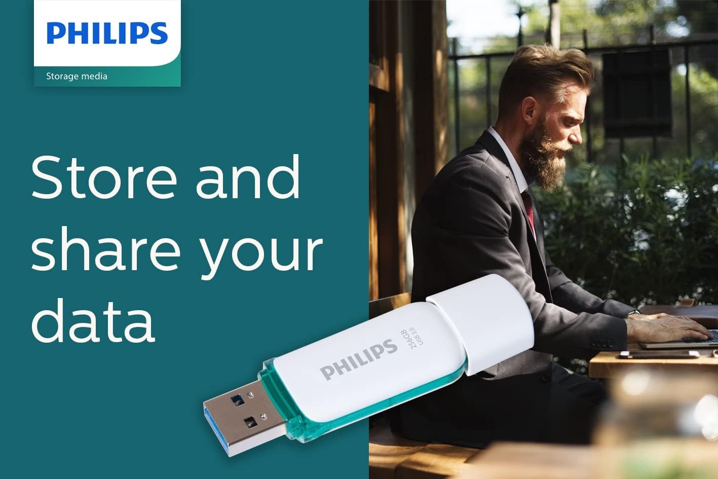 Philips Snow Edition Super Speed 3.0 USB flash drive 256 GB voor PC, laptop, computer, leessnelheid tot 100 MB/s - Maat 256 GB