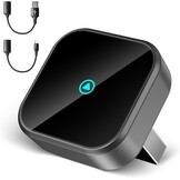 Draadloze CarPlay Adapter voor iPhone - Plug and Play - USB-A & USB-C - Grijs