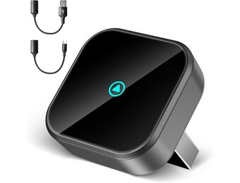 Draadloze CarPlay Adapter voor iPhone - Plug and Play - USB-A & USB-C - Grijs