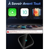 Draadloze CarPlay Adapter voor iPhone - Plug and Play - USB-A & USB-C - Grijs