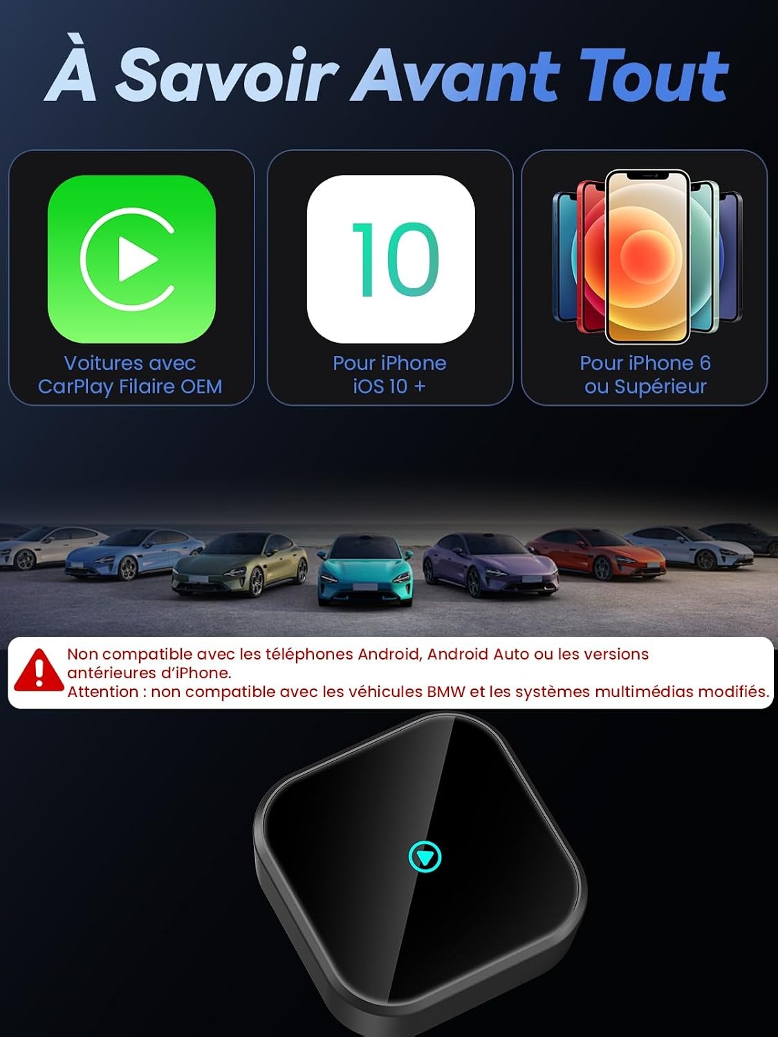 Draadloze CarPlay Adapter voor iPhone - Plug and Play - USB-A & USB-C - Grijs