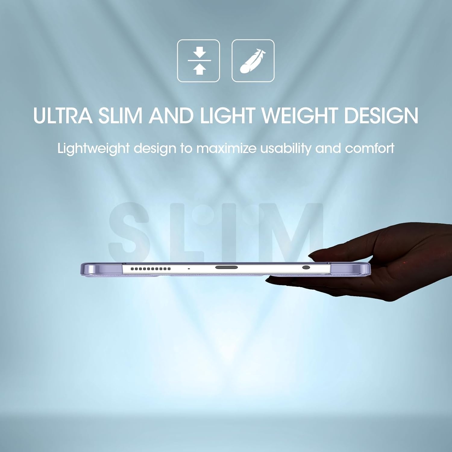 55% Korting: Paarse Tablethoes voor Samsung Galaxy Tab A9 8.7" | Lichtgewicht & Magnetische Sluiting