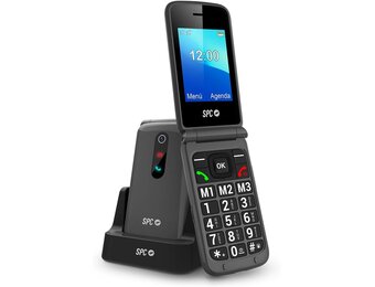SPC Stella 3 Seniorentelefoon 4G - Zwart - Met noodknop en oplaadstation